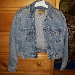 Vintage Authentic American Classic Calvin Klein Womens Jean Jacket Medium Short